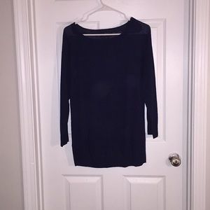 J. Crew Navy Linen Sweater Size L EUC